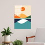 Wallity Cuadro Decorativo de Vidrio Templado Multicolor 45 x 65 cm